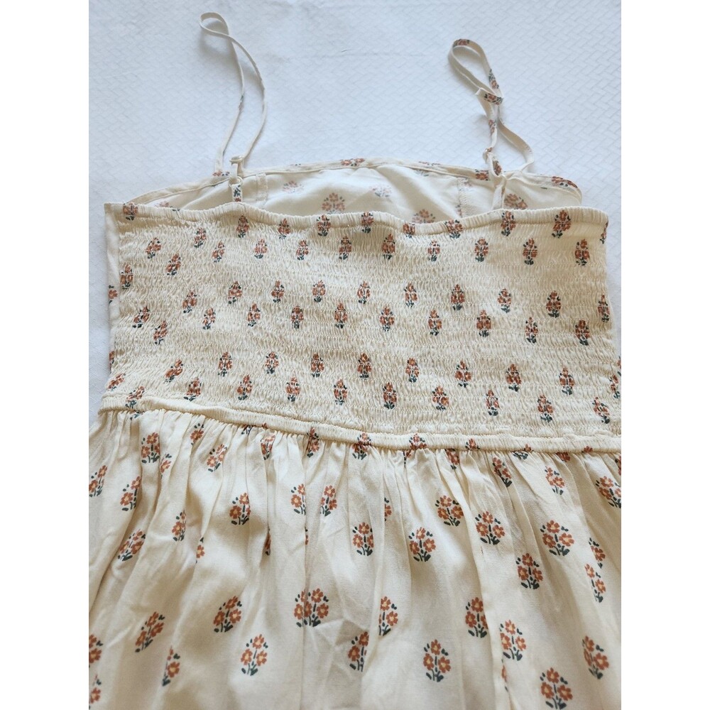 Patrons of Peace Cream Floral Boho Cottagecore Basque Waist Dress Women's Small - Picture 8 of 8